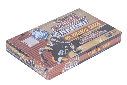 2000 Bowman Chrome Factory Sealed Hobby Box (24 Packs) – Possible Tom Brady Rookie Card! – FASC